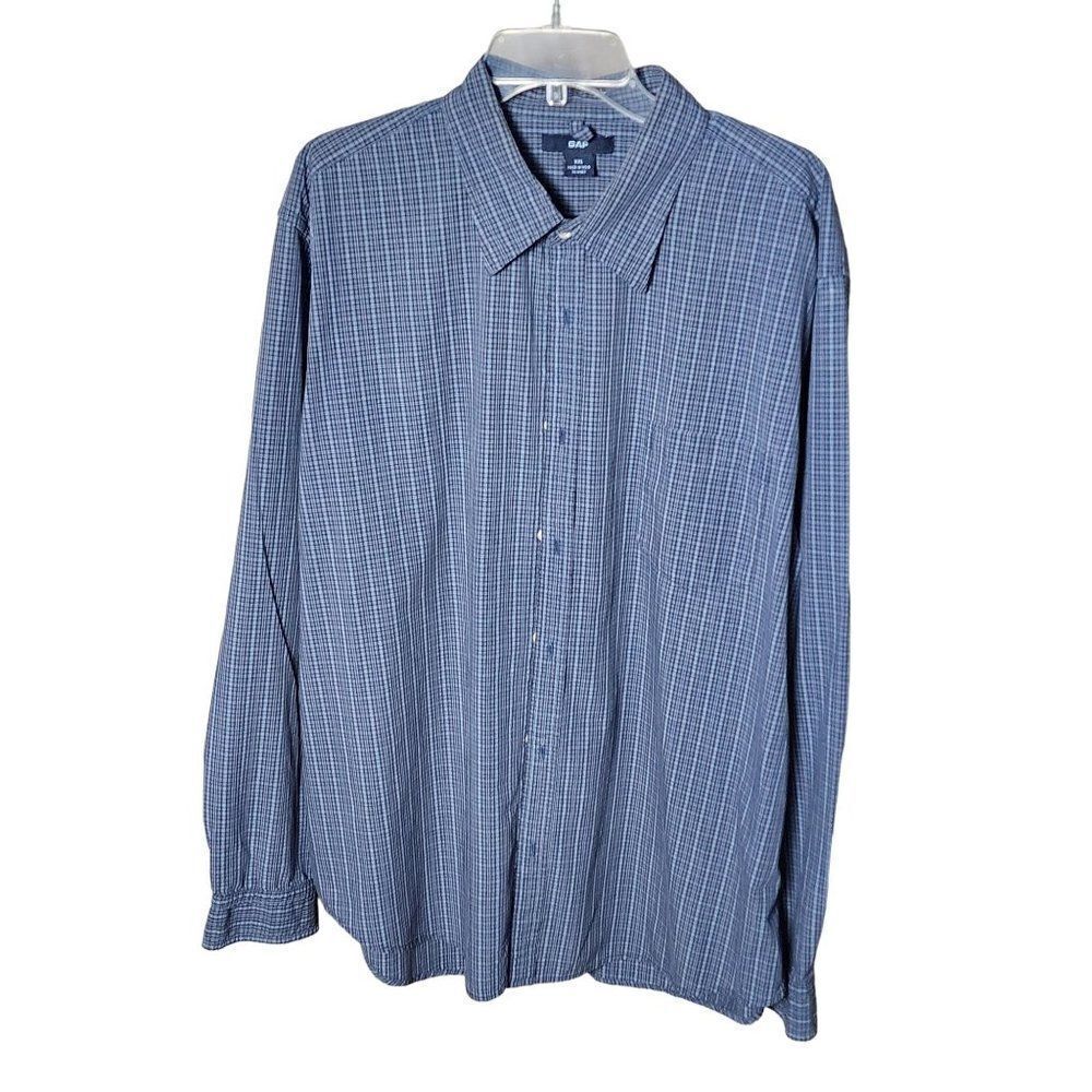 Gap XXL Button Down Blue Men's Long Sleeve Shirt